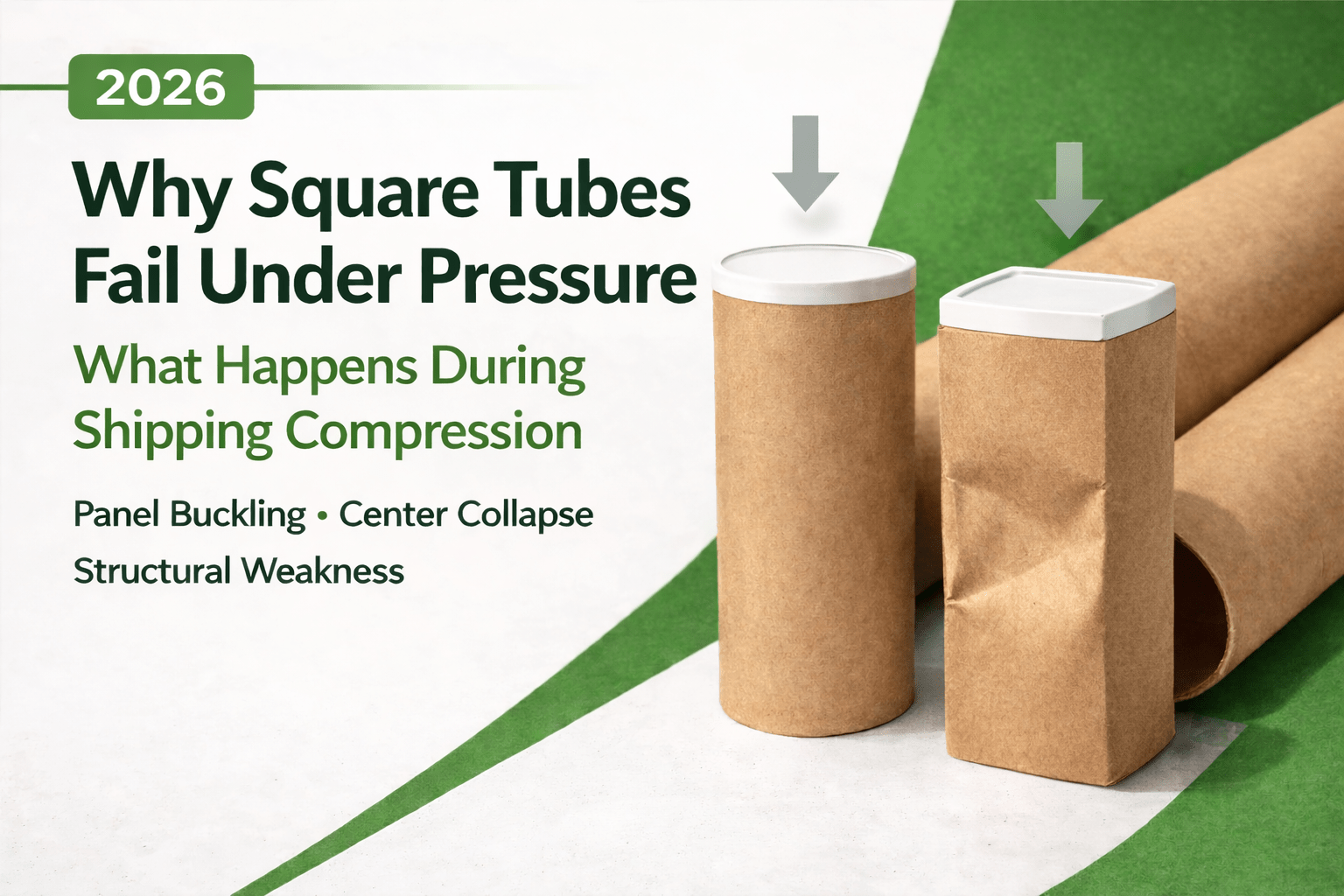 Why Square Mailing Tubes Fail: The Hidden Weakness in Flat-Sided Packaging - Erdie Industries